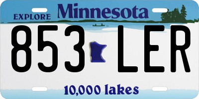 MN license plate 853LER