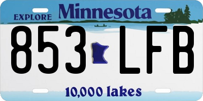 MN license plate 853LFB