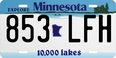 MN license plate 853LFH