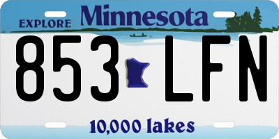 MN license plate 853LFN