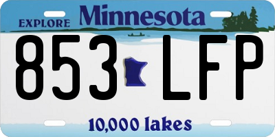 MN license plate 853LFP