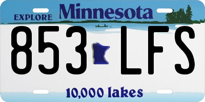 MN license plate 853LFS