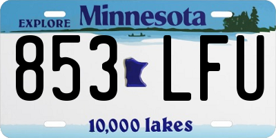 MN license plate 853LFU