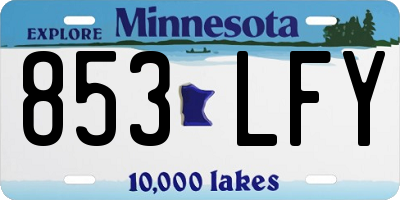 MN license plate 853LFY