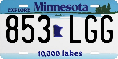 MN license plate 853LGG
