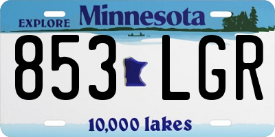 MN license plate 853LGR