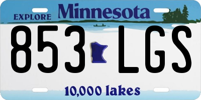 MN license plate 853LGS