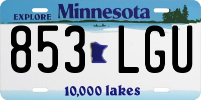 MN license plate 853LGU