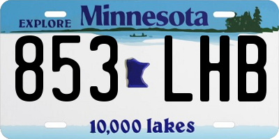 MN license plate 853LHB