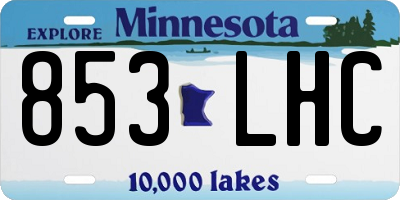 MN license plate 853LHC