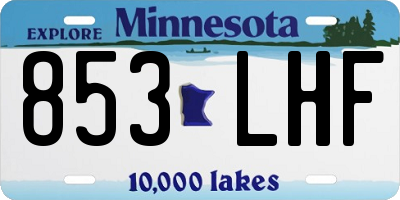 MN license plate 853LHF