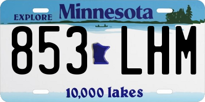 MN license plate 853LHM