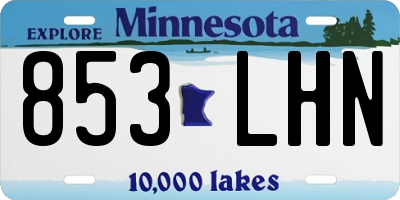 MN license plate 853LHN
