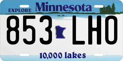 MN license plate 853LHO