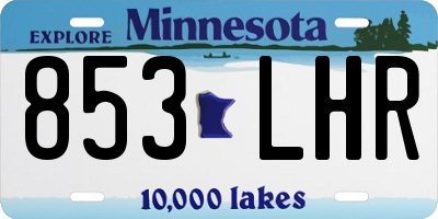 MN license plate 853LHR
