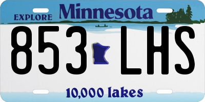 MN license plate 853LHS