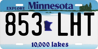 MN license plate 853LHT