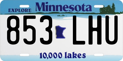 MN license plate 853LHU