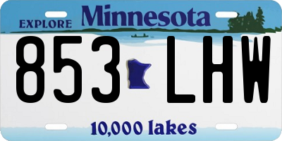 MN license plate 853LHW