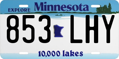 MN license plate 853LHY