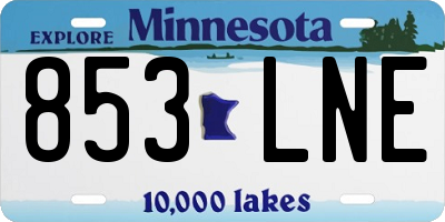 MN license plate 853LNE