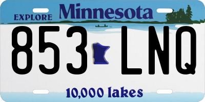 MN license plate 853LNQ