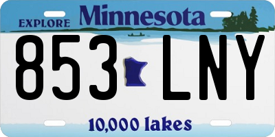 MN license plate 853LNY