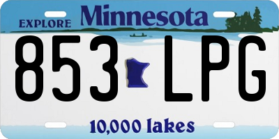 MN license plate 853LPG