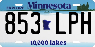 MN license plate 853LPH
