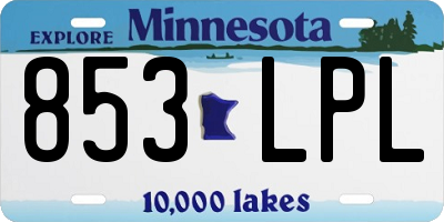 MN license plate 853LPL