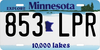 MN license plate 853LPR