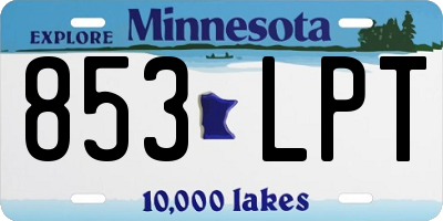 MN license plate 853LPT