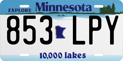MN license plate 853LPY