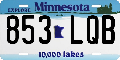 MN license plate 853LQB