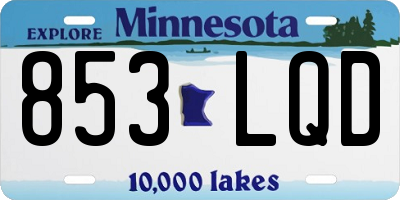 MN license plate 853LQD