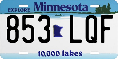 MN license plate 853LQF