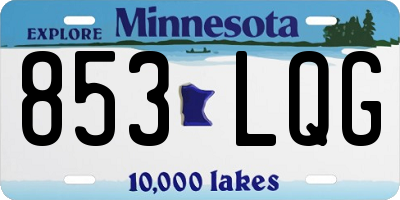 MN license plate 853LQG
