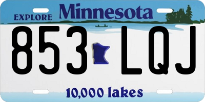 MN license plate 853LQJ