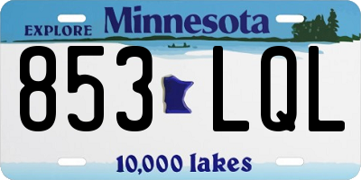 MN license plate 853LQL