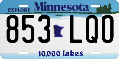 MN license plate 853LQO