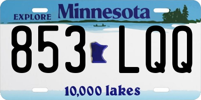 MN license plate 853LQQ