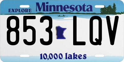 MN license plate 853LQV
