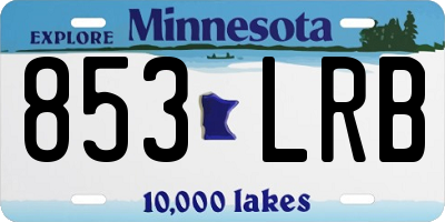 MN license plate 853LRB