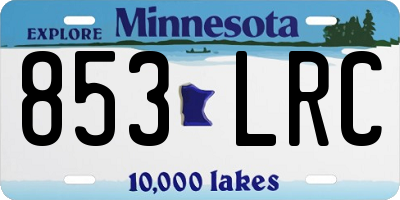 MN license plate 853LRC