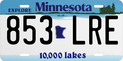 MN license plate 853LRE