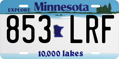 MN license plate 853LRF