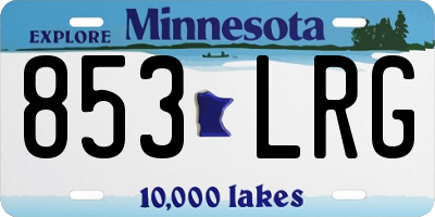 MN license plate 853LRG