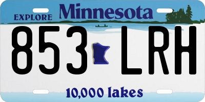 MN license plate 853LRH