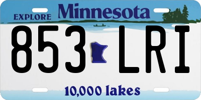 MN license plate 853LRI