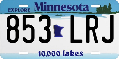 MN license plate 853LRJ